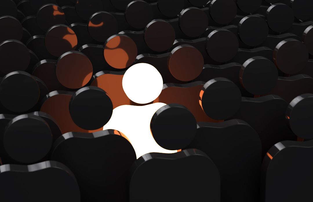 one-painted-individual-group-people-figures-different-outstanding-unique-individuality